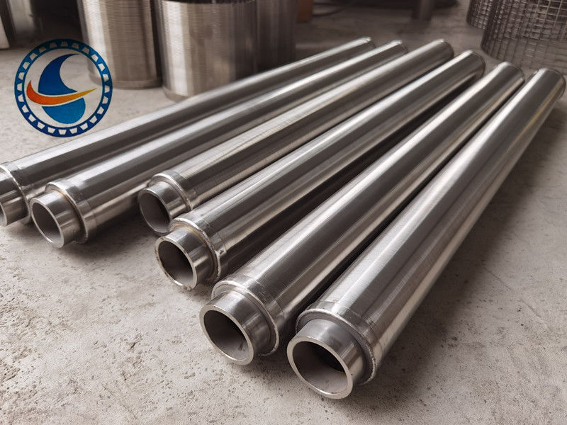 Filtr siatkowy klinowy typu Johnson ze stali nierdzewnej SS304 z rowkiem 100μm, o średnicy zewnętrznej 2-3/8