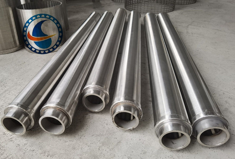 Filtr siatkowy klinowy typu Johnson ze stali nierdzewnej SS304 z rowkiem 100μm, o średnicy zewnętrznej 2-3/8