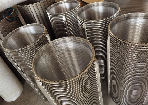 Bęben filtra wstecznego płukania Johnson Wire Screen Cylinder szczelinowy 316l